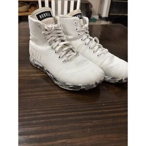 NOBULL No Bull Mens 7 Womens 8.6 White Camo High Top Trainers Super Fabric